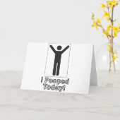 私は今日pooped カード (黄色い花)