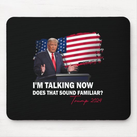 私は今話している聞こえ慣れたトランプ202 マウスパッド (正面)