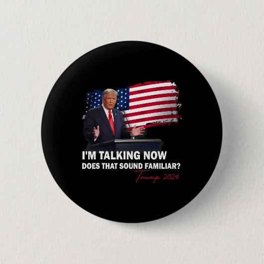 私は今話している聞こえ慣れたトランプ202 缶バッジ (正面)