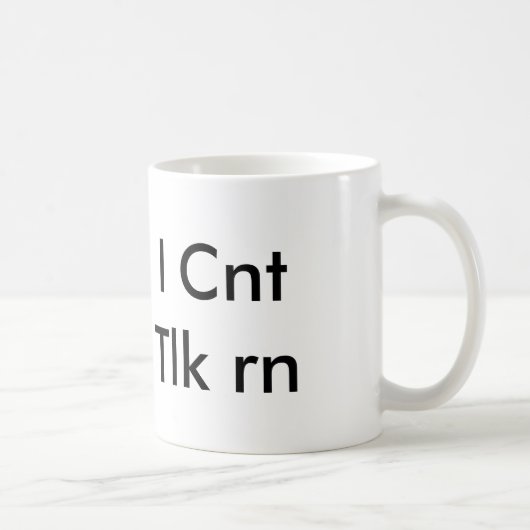 私は今話すことができません コーヒーマグカップ (右)