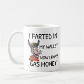 私は今財布で農業に費やしたおもしろい コーヒーマグカップ (左)