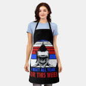 私は今週のシャークを一年中待つ エプロン (着用した状態)