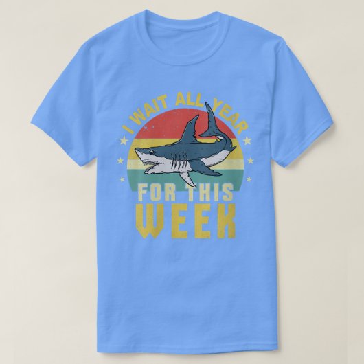 私は今週のレトロSのために一年中待っおもしろいている女性 Tシャツ (デザイン正面)