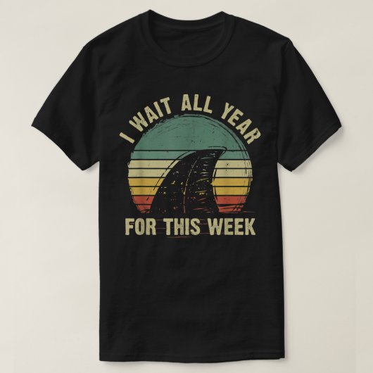 私は今週の夏休みを一年中おもしろい待つ Tシャツ (デザイン正面)