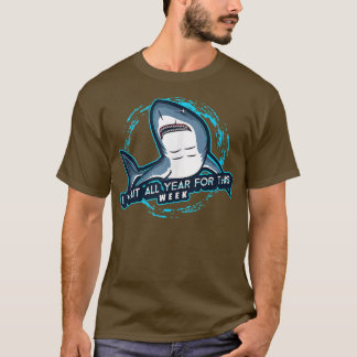 私は今週の週のために一年中待つShark420 Tシャツ