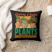 私は今週末に植物を持ってごめんなさい装飾用クッション クッション (ブランケット)