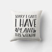 私は今週末は植物を持っている クッション (裏面)