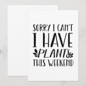 私は今週末は植物を持っている サンキューカード (正面/裏面)