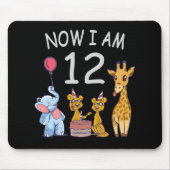私は今、動物園で12歳の誕生日です マウスパッド (正面)