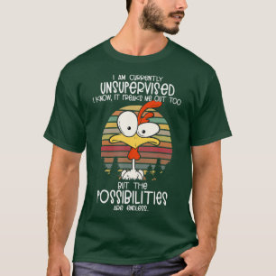 私は今、監視を受けていないので、私はそれが私を脅かすのを知っている Tシャツ