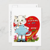 私は今、私のバレンタインになる私の舌を巻き込む! シーズンポストカード (正面/裏面)