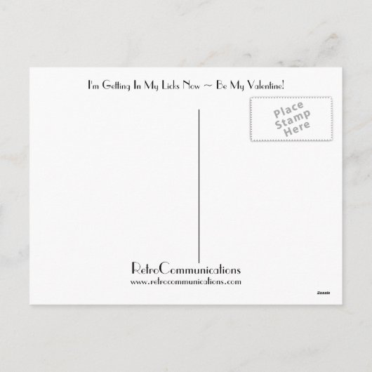 私は今、私のバレンタインになる私の舌を巻き込む! シーズンポストカード (裏面)