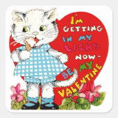 私は今、私のバレンタインになる私の舌を巻き込む！ スクエアシール (正面)