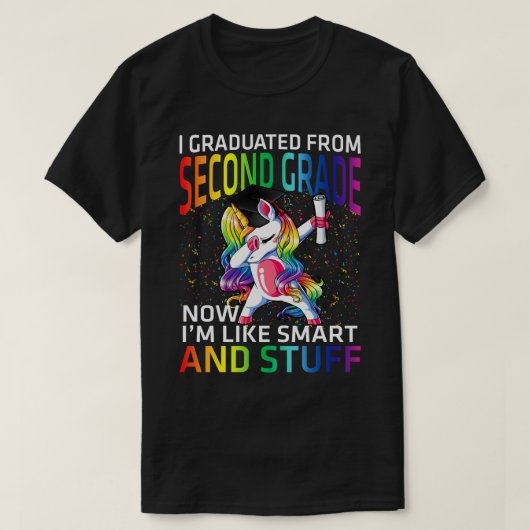 私は今、2年生を卒業したAのよう頭が切れるだ Tシャツ (デザイン正面)
