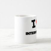 私は介在を愛します コーヒーマグカップ (中央)