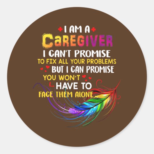 私は介護士が大好き ラウンドシール (正面)