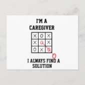 私は介護者です 常に解決策を見つける ポストカード (正面)