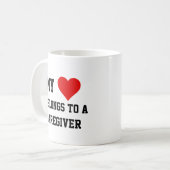 私は介護者の持ち主だ コーヒーマグカップ (正面左)