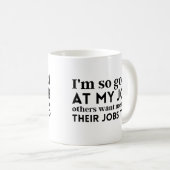 私は仕事がとても上手だ コーヒーマグカップ (正面右)