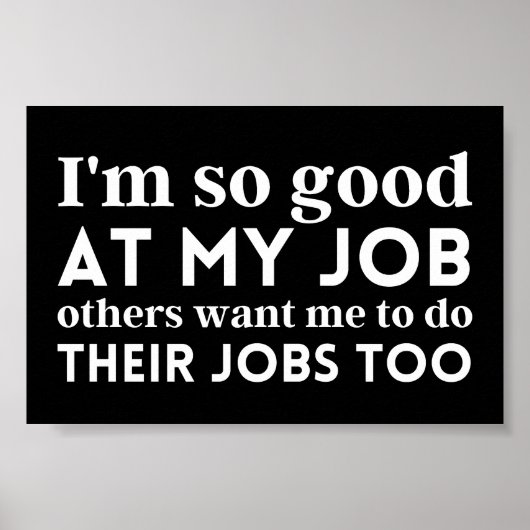 私は仕事がとても上手だ ポスター (正面)