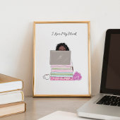 私は仕事が大好き、イラストレーション。 ポスター