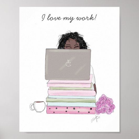 私は仕事が大好き、イラストレーション。 ポスター (正面)