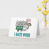 私は仕事が嫌いだ カード (黄色い花)