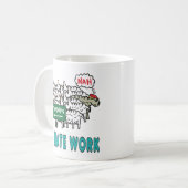 私は仕事が嫌いだ コーヒーマグカップ (正面左)