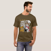 私は仕事ではなくコーヒーで起きる Tシャツ (正面フル)