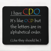 私は仕事で安全なCdoおもしろいを人気がある持っている マウスパッド (正面)