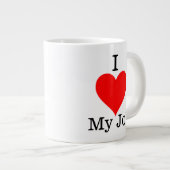 私は仕事のマグが大好き ジャンボコーヒーマグカップ (正面右)