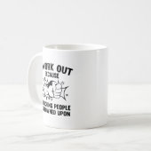 私は仕事をする コーヒーマグカップ (正面左)