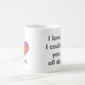 私は仕事を愛します コーヒーマグカップ (中央)