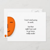 私は仕事を気にしない – スマイルを送おもしろいる – 葉書 ポストカード (正面/裏面)