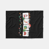 私は仕事を終えた手話のスピーチAac Chri フリースブランケット (正面(横))