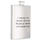 私は他の人々をより興味深くさせるために飲みます フラスク (右)