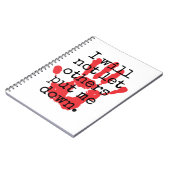 私は他の人に私を置かせないわ感動的- ノートブック (左側)