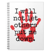私は他の人に私を置かせないわ感動的- ノートブック (正面)