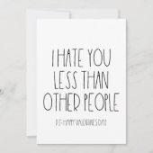 私は他の人より少なくあなたを愛するバレンタイン シーズンカード (正面)