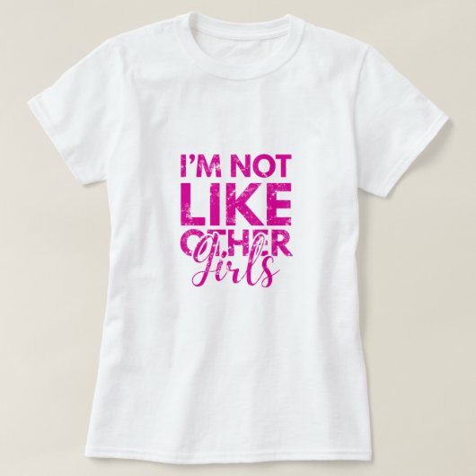 私は他の女の子とは違う Tシャツ (デザイン正面)