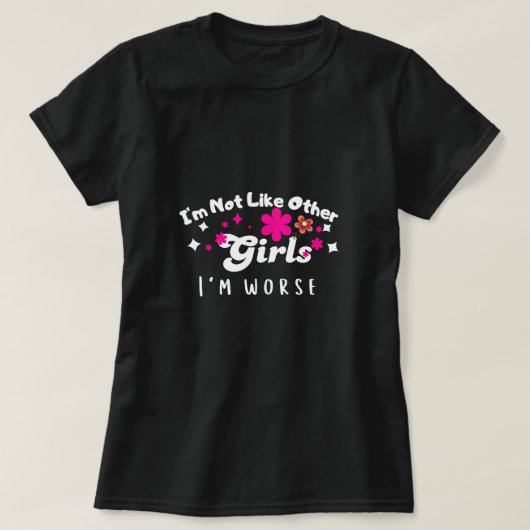 私は他の女の子のように私は悪い、ヴィンテージ漫画 Tシャツ (デザイン正面)