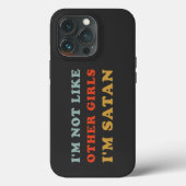 私は他の女の子みたいじゃない 私はサタン 面白い名言 Case-Mate iPhoneケース (裏面)
