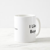 私は他の男の子を持つ男の子を、好みます コーヒーマグカップ (正面右)