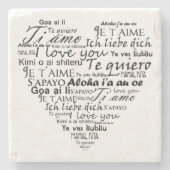 私は他の言語であなたを愛している5 ストーンコースター (正面)