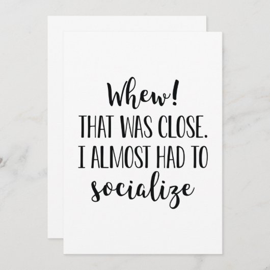 私は付き合わざるを得なかった サンキューカード (正面/裏面)