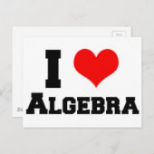 私は代数が好きです ポストカード (正面/裏面)