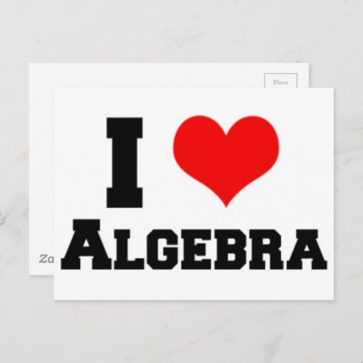 私は代数が好きです ポストカード (正面/裏面)
