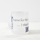 私は代表団のためにとどまりました フロストグラスマグカップ (正面左)