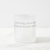 私は令状を必要としません フロストグラスマグカップ (中央)