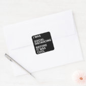 私は以前から社交的に距離を置カッコいいいた スクエアシール (封筒)